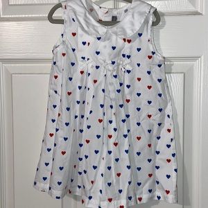 VGUC patriotic heart pattern dress. 4T. Smoke free home.